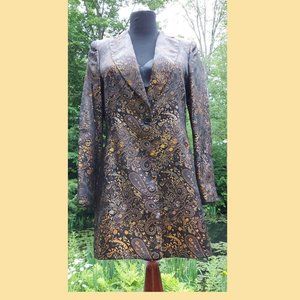 Peck & Peck fully lined long jacket brown SZ 8